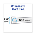 Touchguard Protection Heavy-Duty View Binders With Slant Rings, 3 Rings, 2" Capacity, 11 X 8.5, White