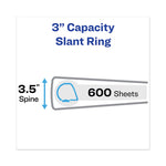 Touchguard Protection Heavy-Duty View Binders With Slant Rings, 3 Rings, 3" Capacity, 11 X 8.5, White