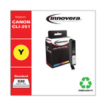 Remanufactured Yellow Ink, Replacement for CLI-251 (6516B001), 330 Page-Yield