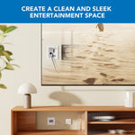 Mount-It! In-Wall TV Cable Concealer with Recessed Power, White (MI-7284)