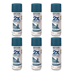 Rust-Oleum Painter's Touch 2X Ultra Cover Spray Paint, Blue, 12 oz., 6/Carton (331188)