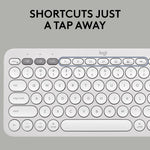 Logitech Pebble 2 Wireless Ergonomic Keyboard and Optical Mouse Combo for Mac, Tonal White (920-012201)