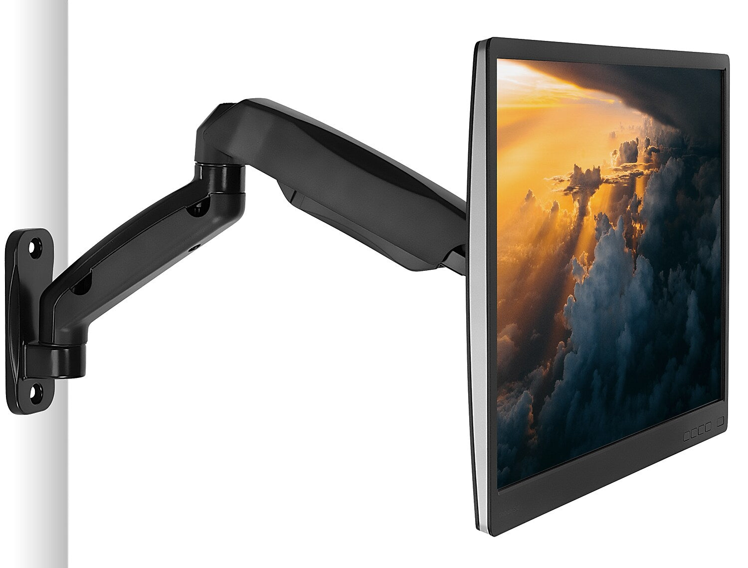Mount-It! Adjustable Monitor Wall Mount Arm, Up to 32" Monitor, Black (MI-765)