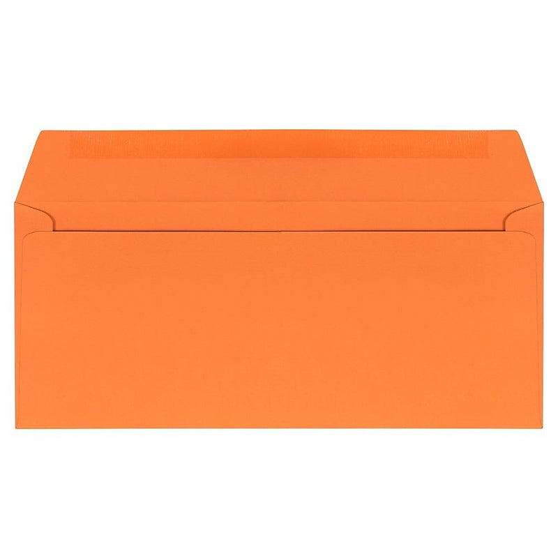 JAM Paper #10 Booklet Envelope 4 1/8" x 9 1/2", Orange, 100/Pack (5156477d)