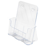 Deflecto Magazine Holder, 8.27" x 11.69", Vertical, Desktop/Wall, Clear Plastic (DEF77001)