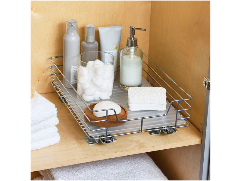Household Essentials Glidez Steel Storage Organizer, SIlver (25215-1)