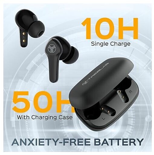 Treblab X9 Pro Wireless Noise Canceling Earbuds, Bluetooth, Black (X9-PRO)