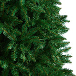 Nearly Natural 11-ft Slim Green Mountain Pine Artificial Christmas Tree with 950 Clear LED Lights (T3329)