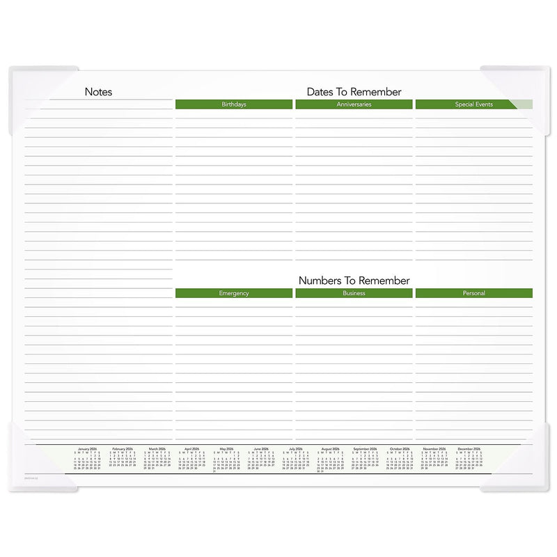 2026 AT-A-GLANCE Puppies 21.75" x 17" Monthly Desk Pad Calendar (DMD166-32-26)