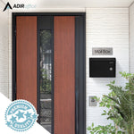 AdirOffice Indoor/Outdoor Wall Mounted Drop Box, Black (631-02-BLK)