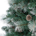 Nearly Natural 7-ft Frosted Tip British Columbia Mountain Pine Artificial Christmas Tree with 400 Clear Lights (T1852)