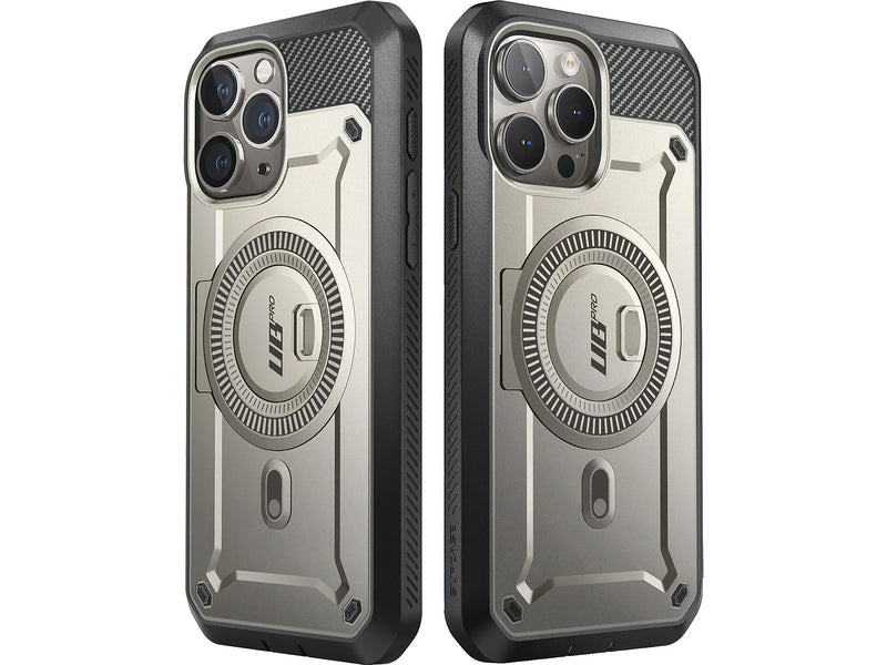 SUPCASE Unicorn Beetle PRO MAG Rugged Case for iPhone 15 Pro, Shock-Absorbing, Titan Gray