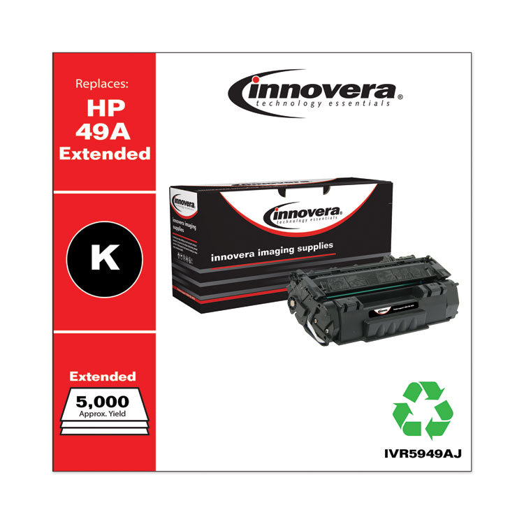 Remanufactured Black Extended-Yield Toner, Replacement for 49A (Q5949AJ), 5,000 Page-Yield