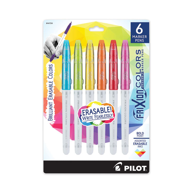 FriXion Colors Erasable Porous Point Pen, Stick, Bold 2.5 mm, Assorted Artistic Ink and Barrel Colors, 6/Pack