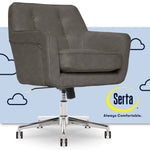 Serta Style Ashland Bonded Leather Swivel Computer and Desk Chair, Gray (47140G)
