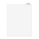 Avery-Style Preprinted Legal Bottom Tab Divider, 26-Tab, Exhibit K, 11 x 8.5, White, 25/PK