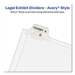 Avery-Style Preprinted Legal Bottom Tab Dividers, 26-Tab, Exhibit V, 11 x 8.5, White, 25/Pack