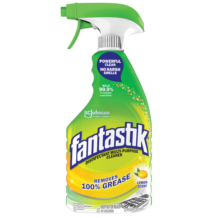 Disinfectant Multi-Purpose Cleaner Lemon Scent, 32 Oz Spray Bottle, 8/carton