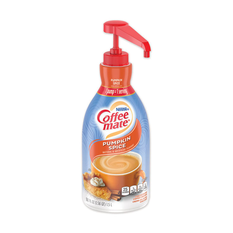 Liquid Coffee Creamer, Pumpkin Spice, 1.5 L Pump Bottle, 2/carton