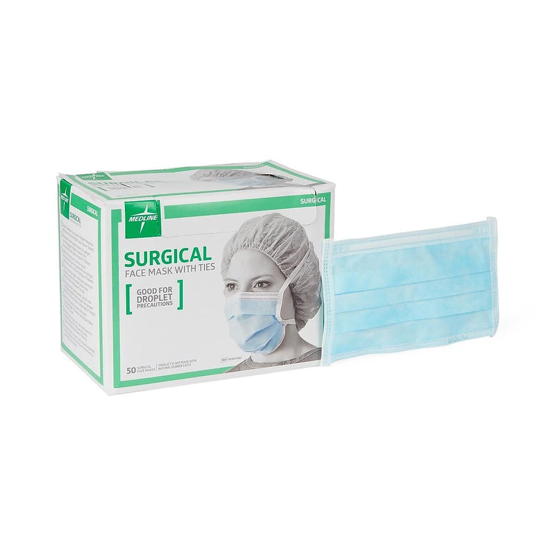 Medlite Surgical Face Masks, Blue, 50/Box (NON27402Z)