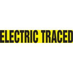 Accuform Self-Stick Pipe Marker, ELECTRIC TRACED, 1-1/2" to 2", Black/Yellow (RPK305SSB)