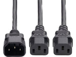 StarTech 6' C14 to C13/C13 Power Cable, Male to Female/Female, Black (8723-8600-POWER-CORD)