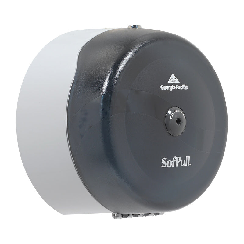 SofPull Georgia-Pacific High-Capacity Center Pull Bathroom Dispenser, Translucent Smoke (56501)