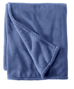 L.L.Bean Wicked Plush Throw, Deep Blue, Large (0SAG202000)