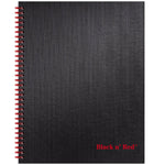 Black n' Red™ Twinwire Business Notebook, Hardcover, Ruled, 70 Sheets, 11" x 8-1/2", Black (K67030)