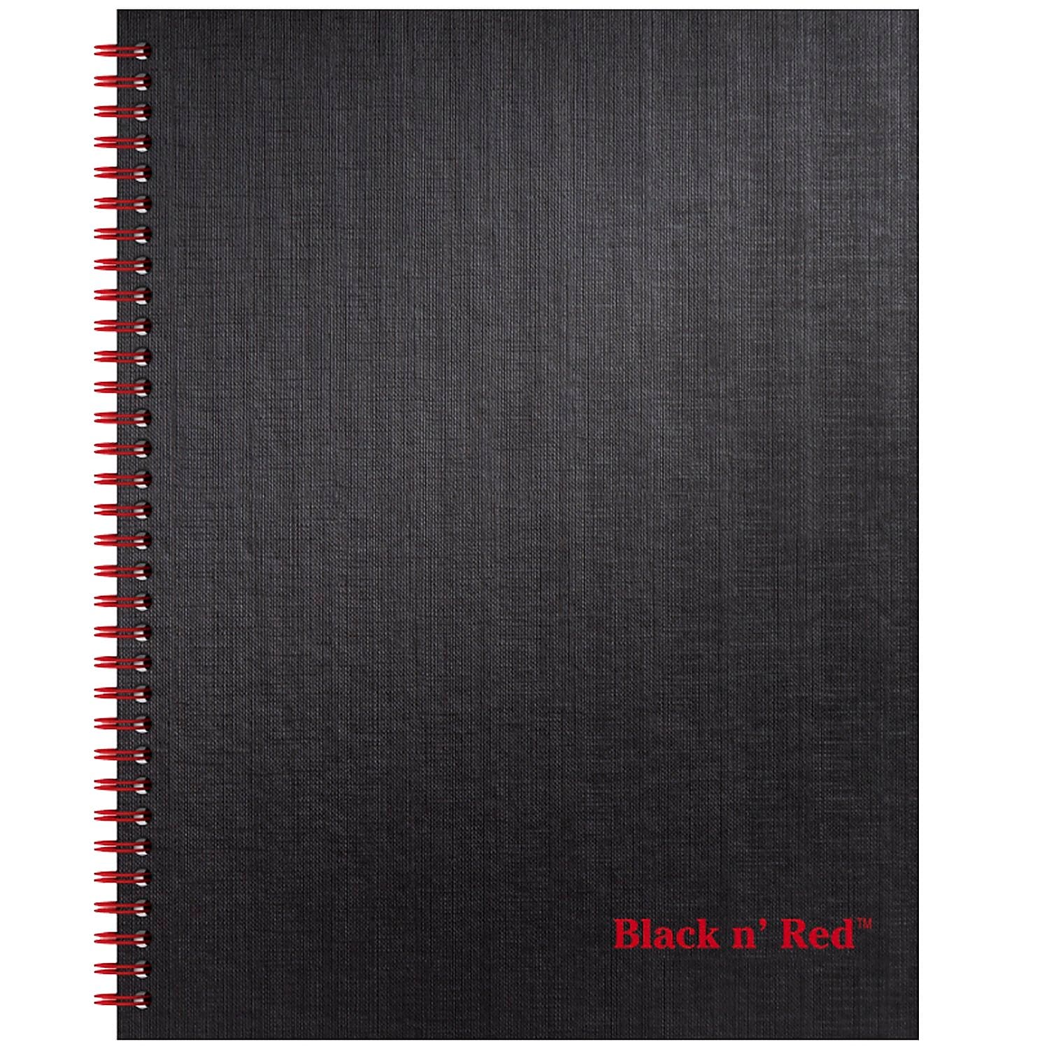 Black n' Red™ Twinwire Business Notebook, Hardcover, Ruled, 70 Sheets, 11" x 8-1/2", Black (K67030)