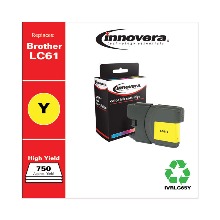 Remanufactured Yellow High-Yield Ink, Replacement for LC65Y, 750 Page-Yield