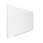 Frameless Magnetic Glass Marker Board, 72" x 48", White Surface