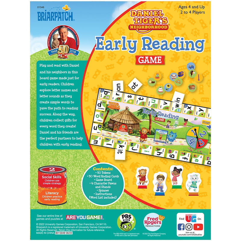 Briarpatch Daniel Tiger's Neighborhood Early Reading Game (UG-01346)