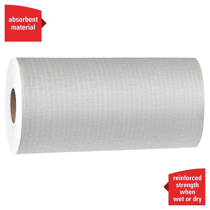 WypAll GeneralClean X60 Cleaning Cloths, 9.8" x 12.2", White, 130 Sheets/Roll, 12 Rolls/Carton (35401)