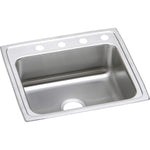 Elkay Lustertone 25" Drop In Single Basin Stainless Steel Kitchen Sink (LRAD2521553)
