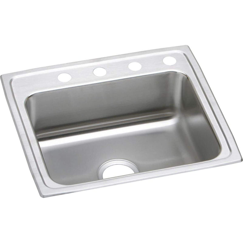 Elkay Lustertone 25" Drop In Single Basin Stainless Steel Kitchen Sink (LRAD2521553)