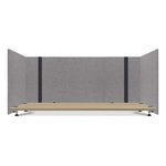 Adjustable Desk Screen With Returns, 48 To 78 X 29 X 26.5, Polyester, Gray
