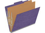 Medical Arts Press Pressboard Classification Folder, 2-Dividers, 2" Expansion, Letter Size, Purple, 10/Box (DV-T42-26-3PRP-PKT)
