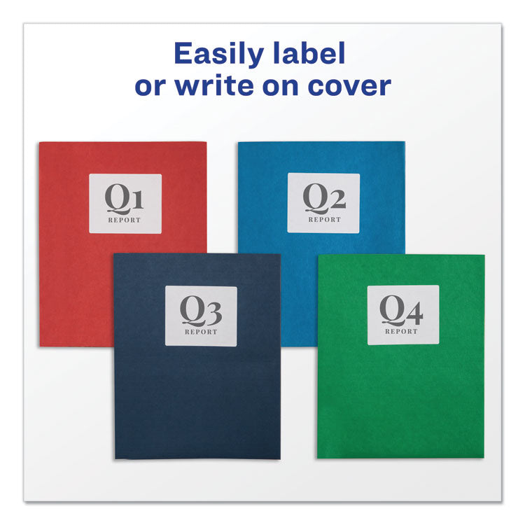 Two-Pocket Folder, 40-Sheet Capacity, 11 X 8.5, Light Blue, 25/box