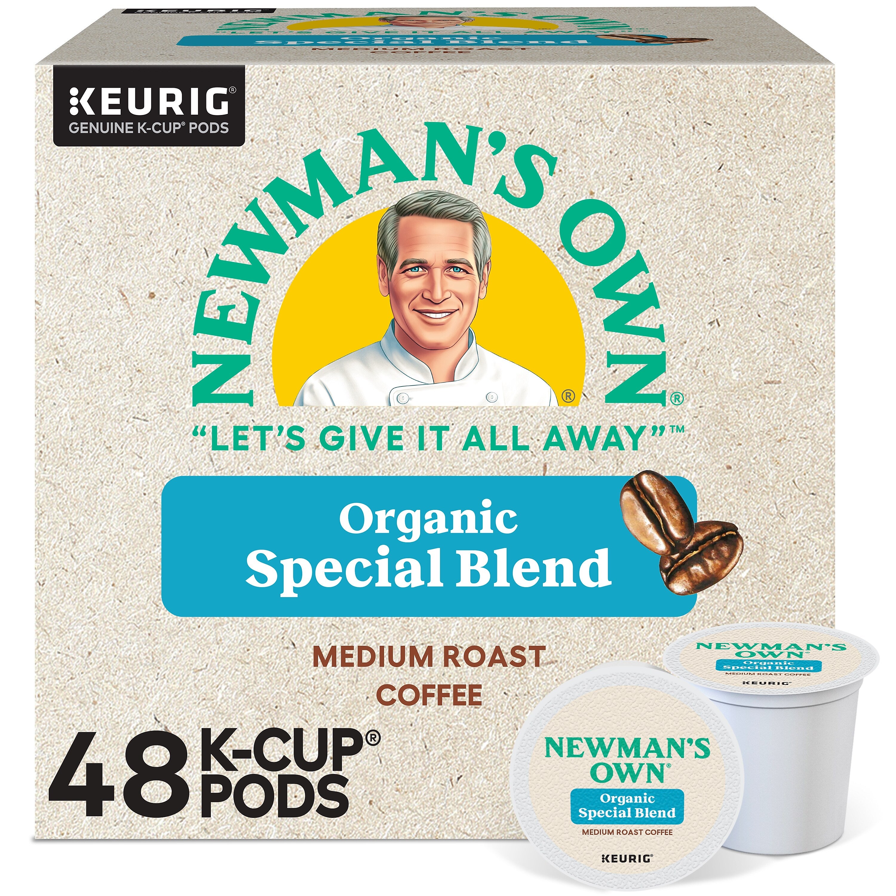 Newman's Own Special Blend Coffee Keurig® K-Cup® Pods, Medium Roast, 48/Box (373293)