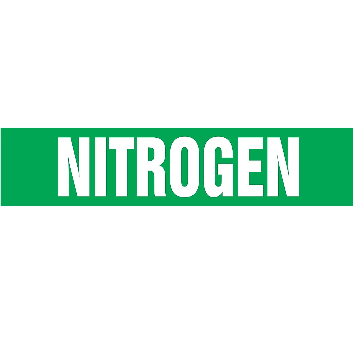 Accuform Signs Self-Stick Pipe Marker, NITROGEN, 3/4" to 1-1/4", White/Green, Each