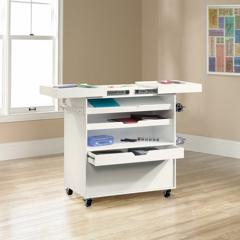 Sauder Craft Pro Series Craft Cart, White (417047)