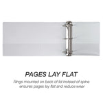 Samsill Titan Heavy Duty  6" View Binder, D-Ring, Made in USA, White (16427)