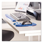 Gel Crystals Mouse Pad with Wrist Rest, 7.87 x 9.18, Blue