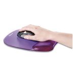 Gel Crystals Mouse Pad with Wrist Rest, 7.87 x 9.18, Purple