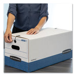 Liberty Heavy-Duty Strength Storage Boxes, Legal Files, 15.25" X 24.13" X 10.75", White/blue, 12/carton