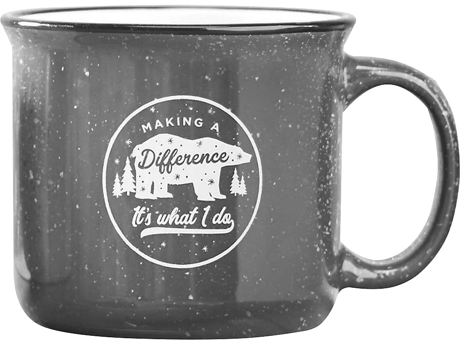 Baudville "Making A Difference Is What I Do" Ceramic Coffee Mug, 13 oz., Gray/White (92996)