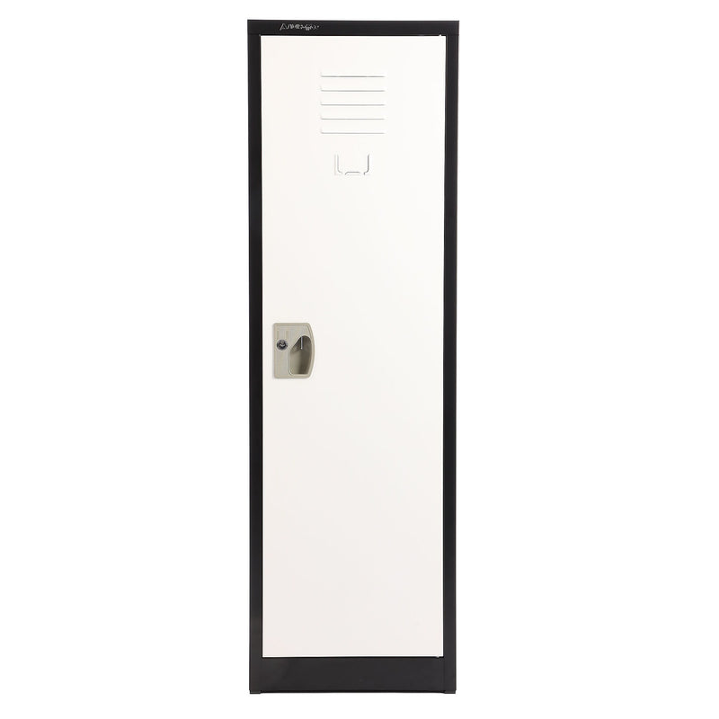 AdirOffice 48" Single Tier Black and White Storage Locker (ADI629-01-B-W)
