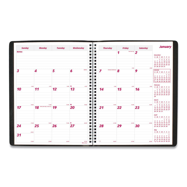 Essential Collection 14-Month Ruled Monthly Planner, 11 x 8.5, Black Cover, 14-Month: Dec 2024 to Jan 2026