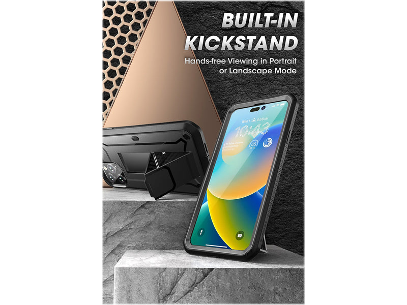 SUPCASE Unicorn Beetle PRO Black Rugged Case for iPhone 14 Pro (SUP-iPhone2022Pro-6.1-UBPro-SP-Black)